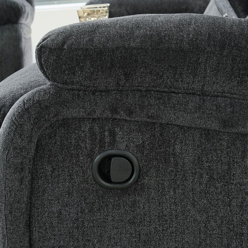 Ashley Draycoll Manual Reclining Sofa and Loveseat Set in Slate, , large