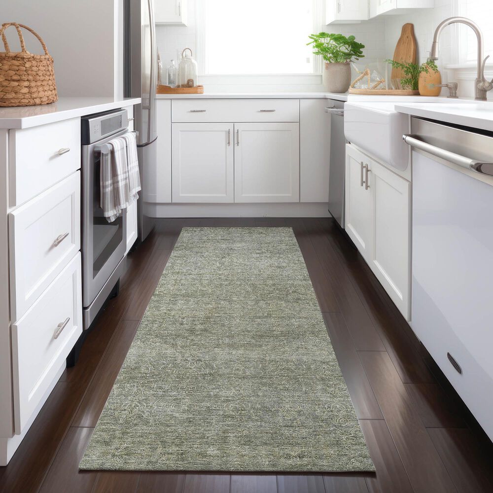 Dalyn Rug Company Burano BU1 2&#39;3&quot; x 7&#39;6&quot; Sage Indoor/Outdoor Runner, , large