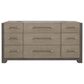 Nicolette Home Anderson Park Dark 5-Piece Queen Upholstered Bedroom Set in Moose Trail and Frontier Brown, , large