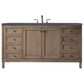 James Martin Vanities Chicago 60" Single Bathroom Vanity in Whitewashed Walnut with 3 cm Charcoal Soapstone Quartz Top and Rectangular Sink, , large