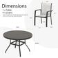 Hearth and Haven 5-Pieces Outdoor Dining Set with Stackable Chairs and Round Table in Black, , large