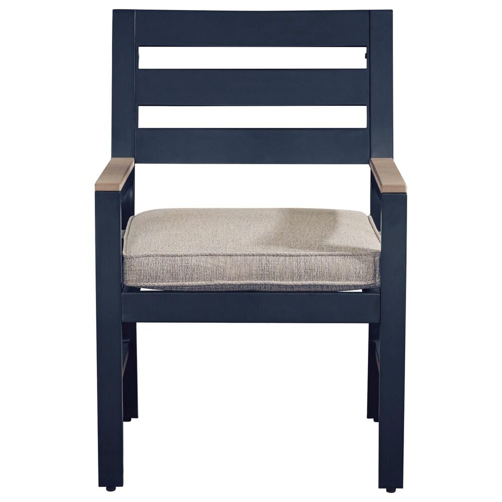 Ashley East Beach 7-Piece Patio Rectangular Dining Set in Navy Blue and Driftwood, , large