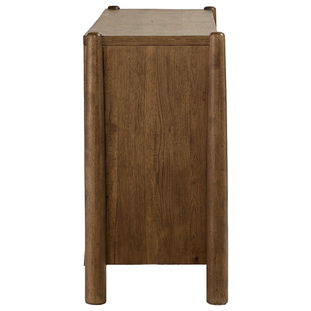 Riverside Furniture Henderson Queen Platform Panel Bed with Dresser and Nightstand in Toasted Pecan, , large