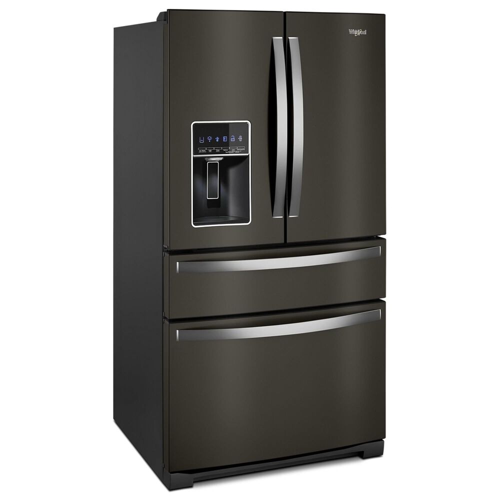 Whirlpool 26 Cu. Ft. 4-Door French Door Refrigerator with Prep and Store Bins in Black Stainless, , large