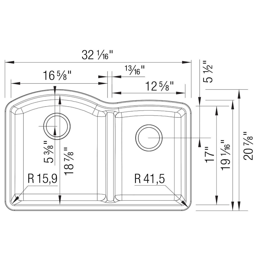 Blanco Diamond 1-3/4 Low Divide Double Bowl Kitchen Sink in Soft White, , large