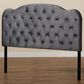 Baxton Studio Clovis Full Upholstered Headboard in Grey, , large