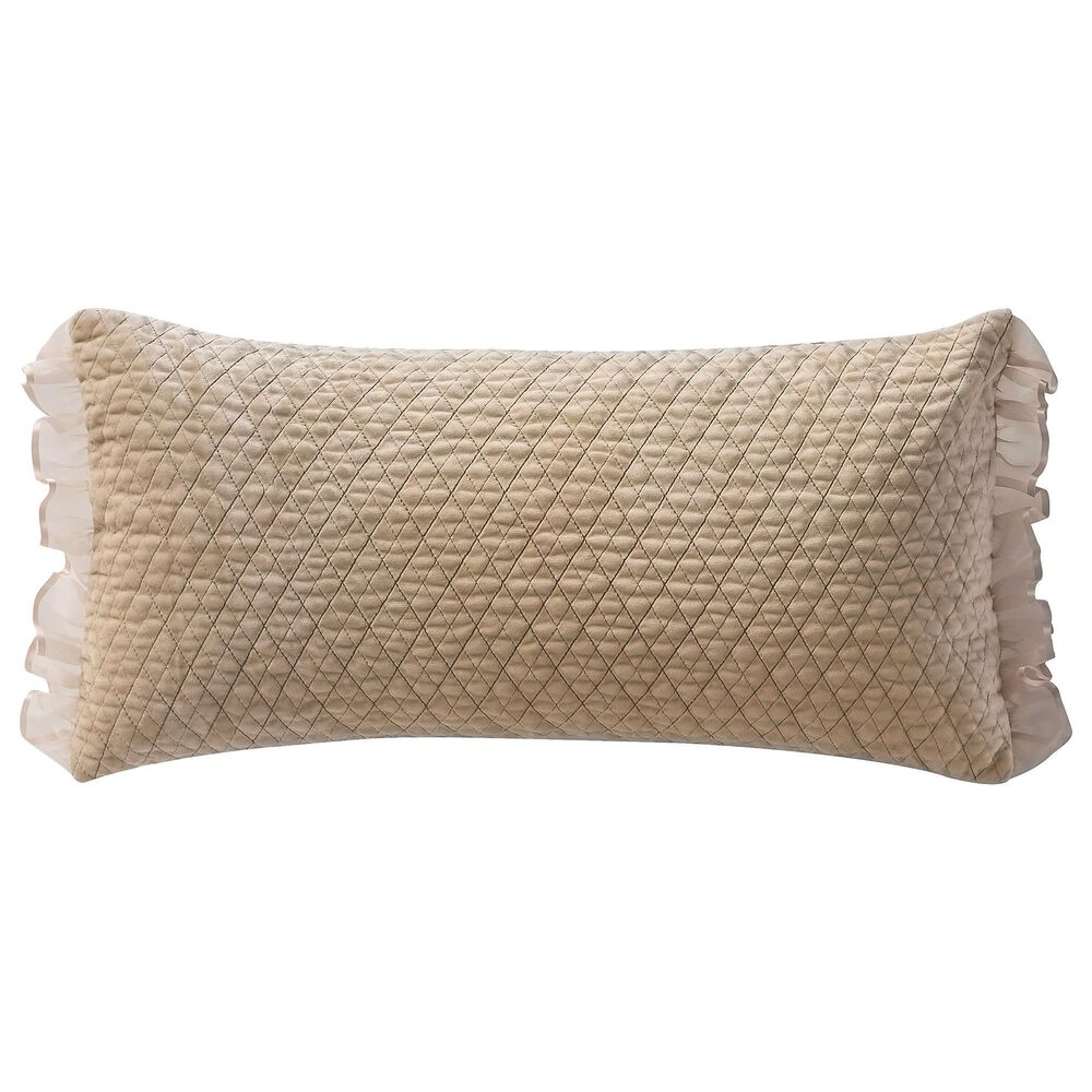 BCP Home Waterford Ansonia 11" x 22" Decorative Pillow in Ivory and Gold, , large
