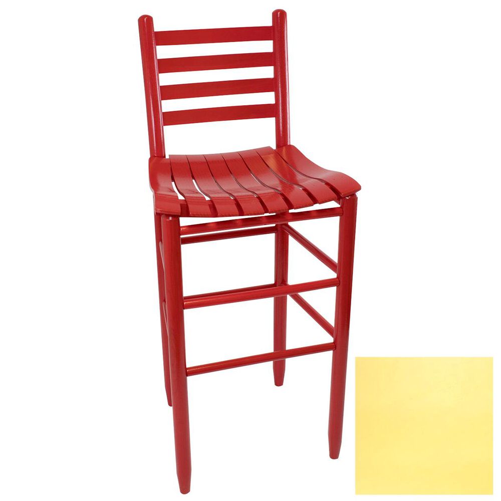 Lakeside Asheville Ladderback Barstool in Coastal Yellow, , large