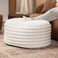 Jaxx Paran Oval Ottoman in Mondo White, , large