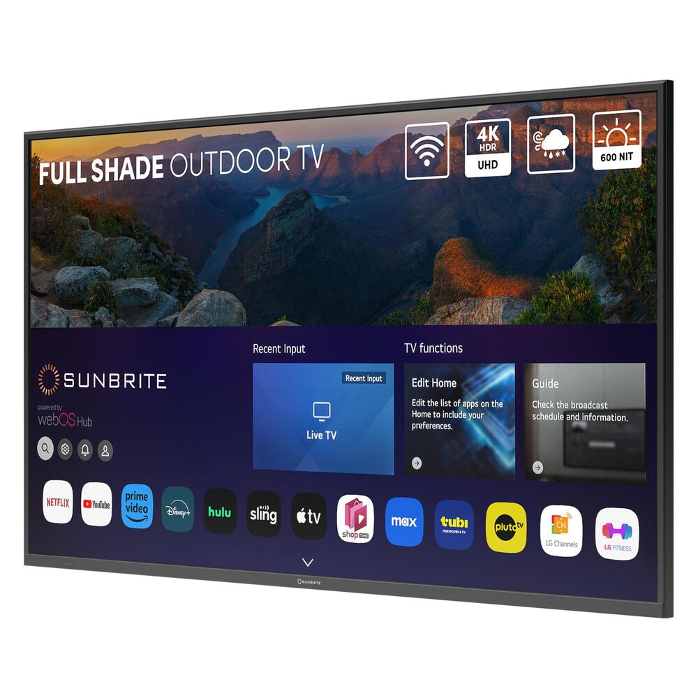 Sunbrite 75" Veranda 4 Series - Smart Outdoor TV - Full Shade - 4K UHD HDR, , large