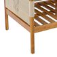 Hearth and Haven Outdoor Club Chair with Diamond Pattern Rope and Light Teak Frame in Cream (Set of 2), , large