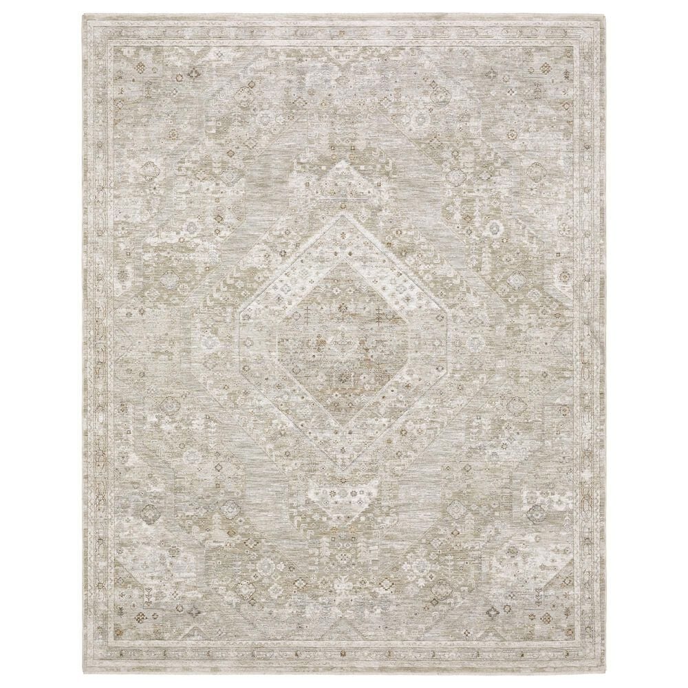 Oriental Weavers Avalon Beige and Ivory 9"10" x 12"10" Area Rug, , large