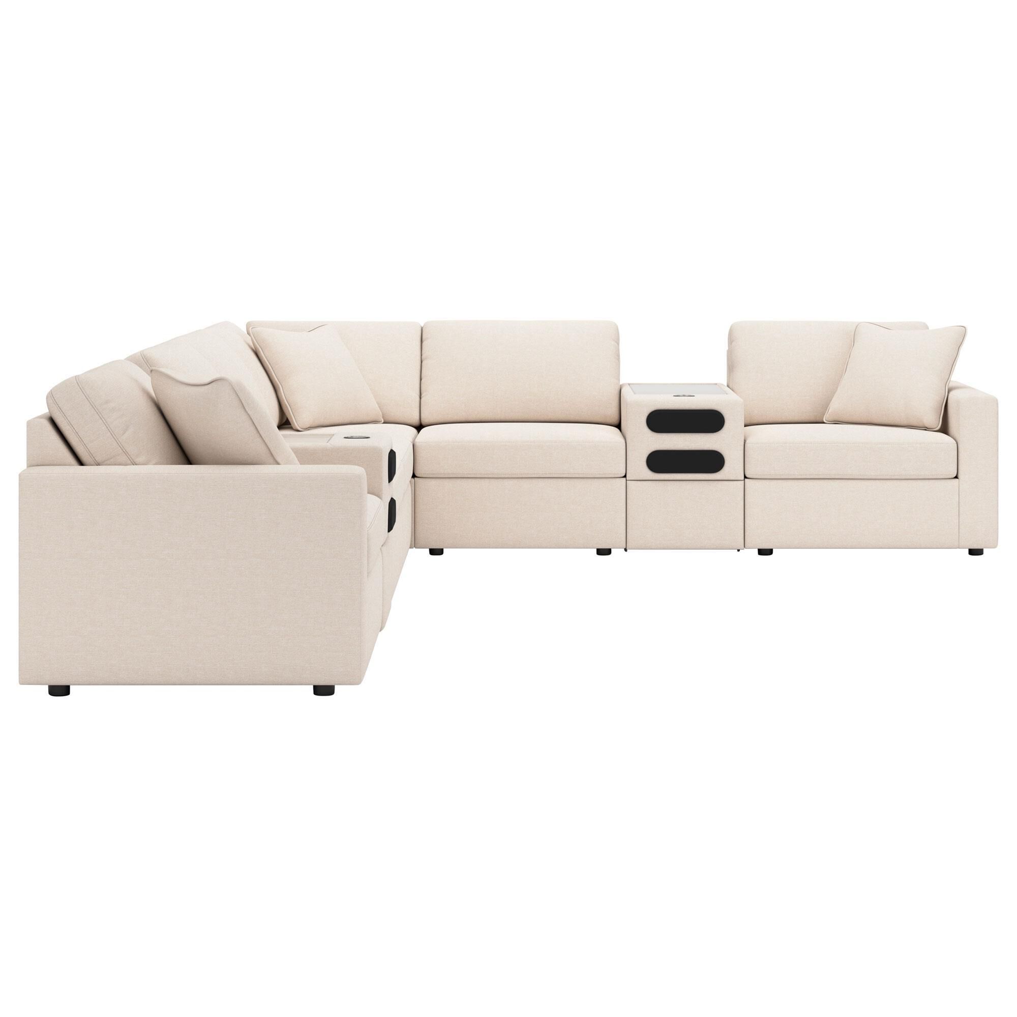 Ashley Modmax 8-Piece Reversible L-Shaped Sectional in Oyster