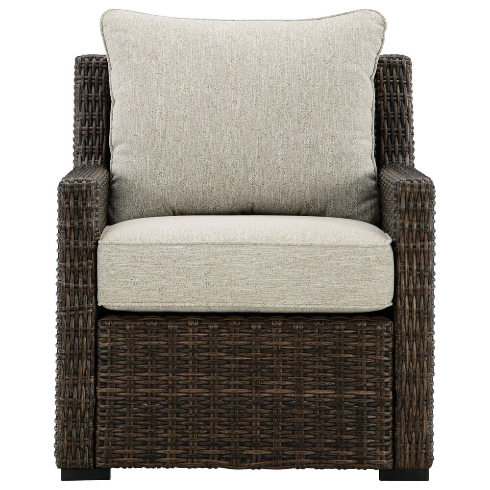 Ashley Brook Ranch Outdoor Lounge Chair in Brown, , large