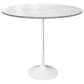 Leisuremod LeisureMod Verve Collection Modern Bar Height Table White Base with 48 Round Marble White Sintered Stone Top, , large