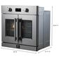 Forno Asti 30" Single Electric Wall Oven with French Door in Stainless Steel, , large