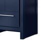 Lexora Home Lafarre 24" Single Bathroom Vanity in Navy Blue with 2 cm White Cultured Marble Top and Rectangular Sink, , large