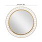 Maple and Jade 32" Round Wall Mirror in Golden Brown and White, , large