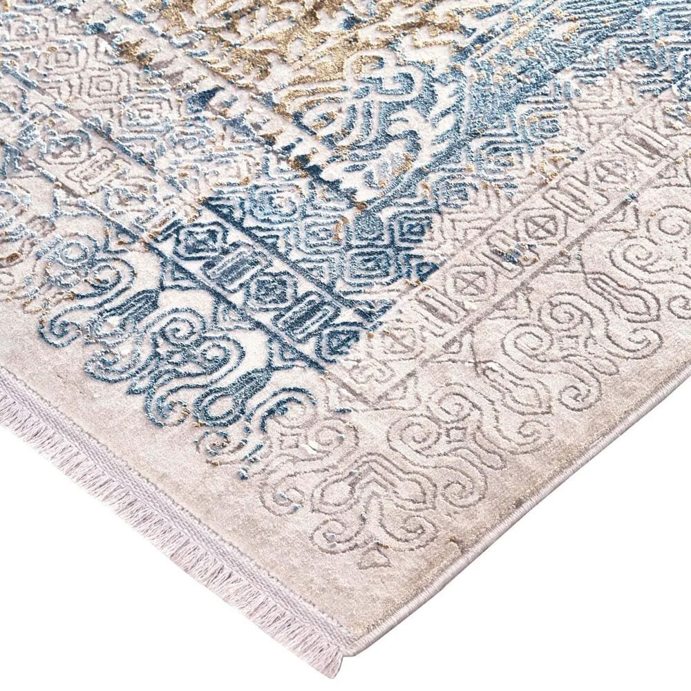 Feizy Cadiz 3890F 12&#39; x 18&#39; Blue and Gray Area Rug, , large