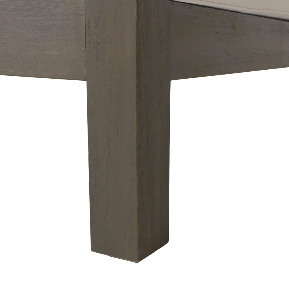 Hearth and Haven Brava Outdoor Corner Bench with Coffee Table in White, , large