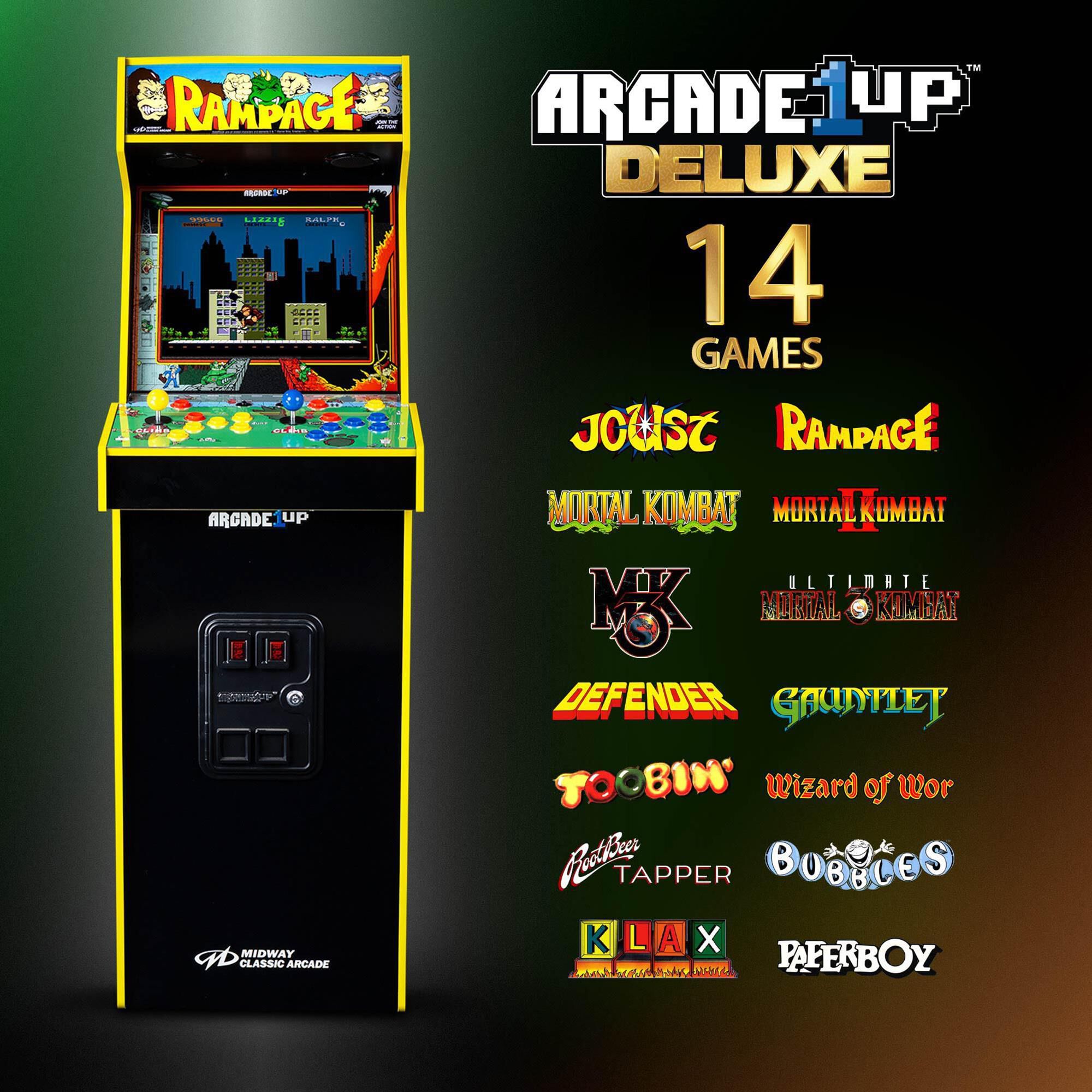 Arcade1Up Joust & Rampage Deluxe Arcade Machine in Multicolor