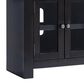 Ashley Wildenauer 76" TV Stand with Electric Infrared Fireplace in Rich Brown and Warm Satin Black, , large