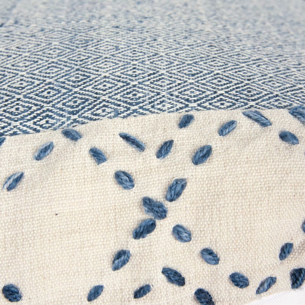 Rizzy Home 20&quot; Pillow Insert in Ivory/Blue, , large