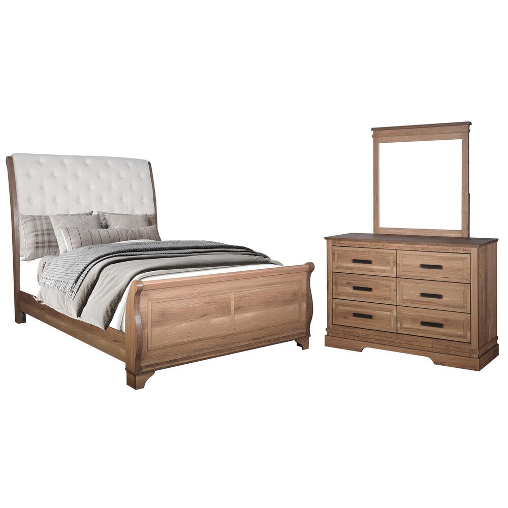 New Heritage Coventry Hall 3-Piece Queen Sleigh Bedroom Set in Pecan, , large