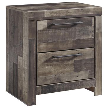 Signature Design by Ashley Derekson 2 Drawer Nightstand in Walnut and Gray, , large