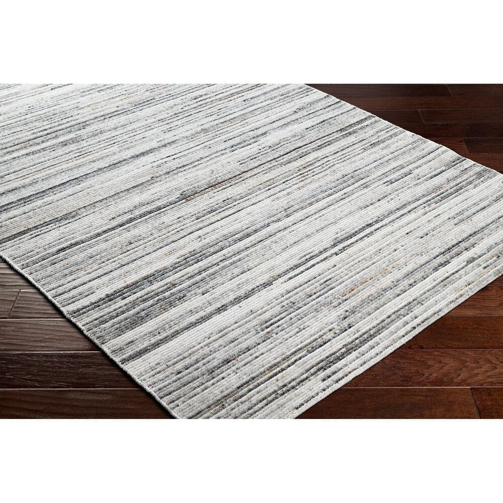 Surya Hollister HOL-2300 5&#39; x 7&#39;6&quot; Silver Gray, Light Gray, Medium Gray, Charcoal, Brick Red Area Rug, , large