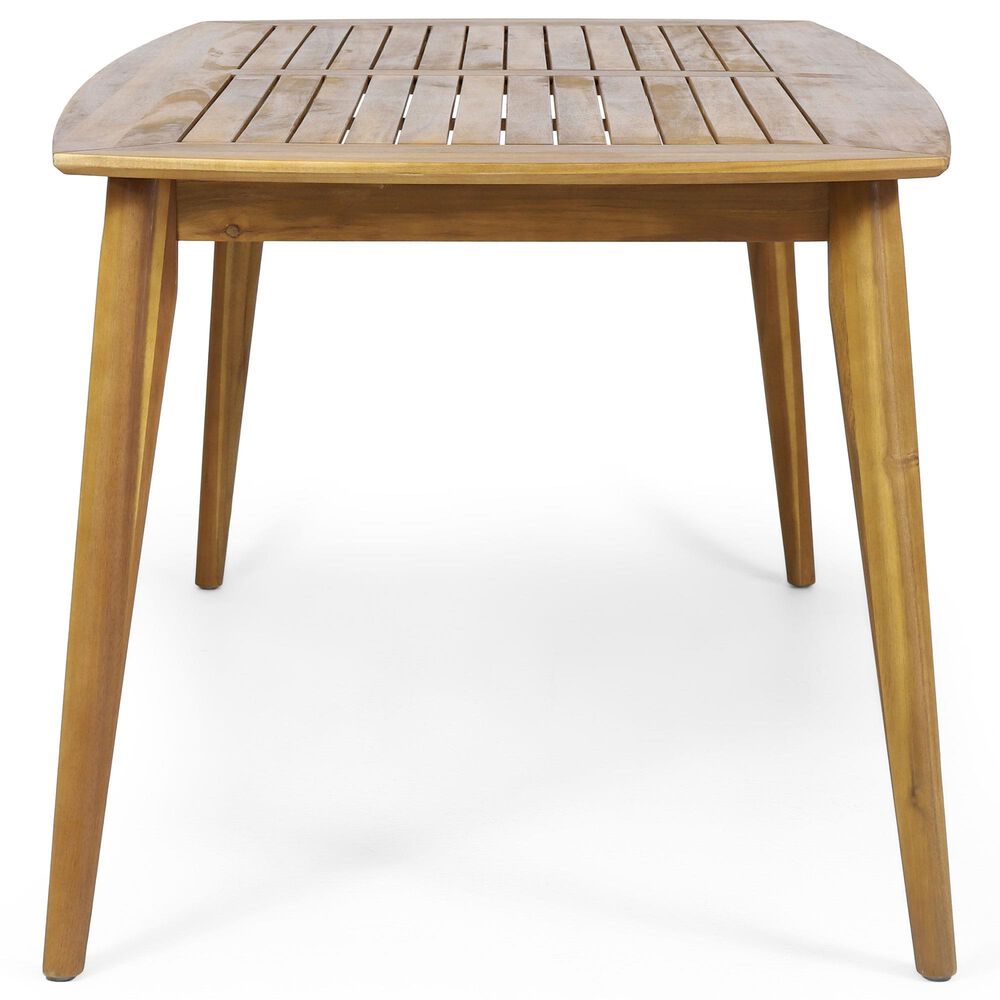 Hearth and Haven Outdoor Rectangular Dining Table in Teak - Table Only, , large