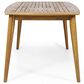 Hearth and Haven Outdoor Rectangular Dining Table in Teak - Table Only, , large