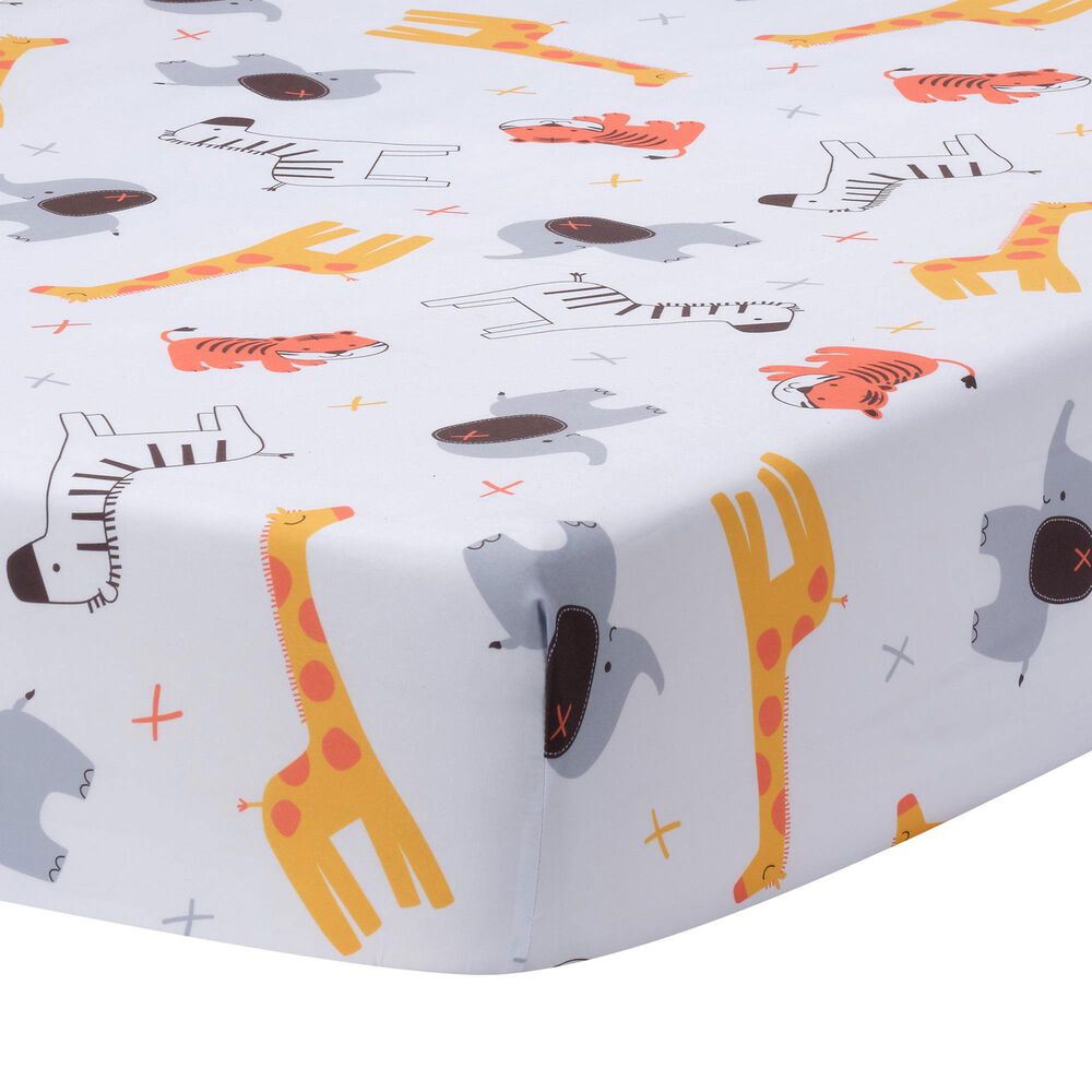 Lambs &amp; Ivy Lollipop Jungle 3-Piece Crib Bedding Set in Gray, White and Green, , large