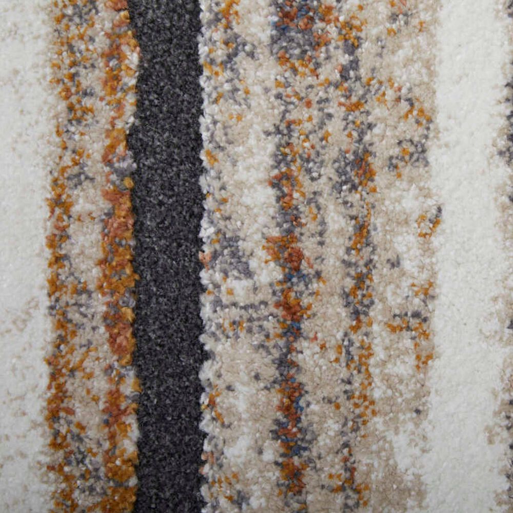 Feizy Gilmore Striped 10&#39; x 14&#39; Ivory and Multicolor Area Rug, , large
