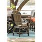 Amish Orchard 5-Piece Patio Counter Height Dining Set in Brazilian Walnut and Black, , large