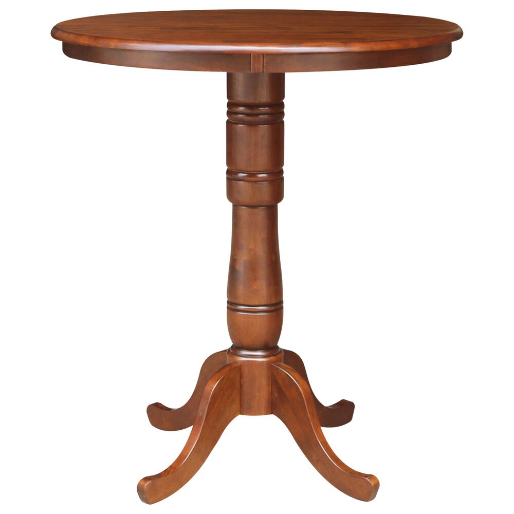 International Concepts 36" Traditional Round Casual Dining Table in Espresso/Dark Wood , , large