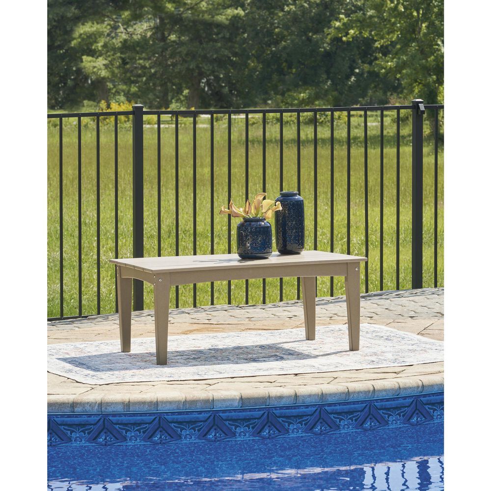 Ashley Hyland Wave Patio Rectangular Coffee Table in Driftwood, , large