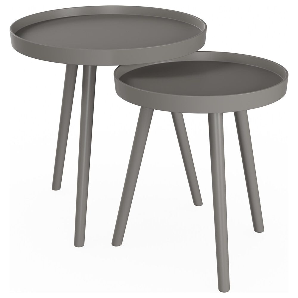 Timberlake Lavish Home 2-Piece End Table in Slate Gray, , large