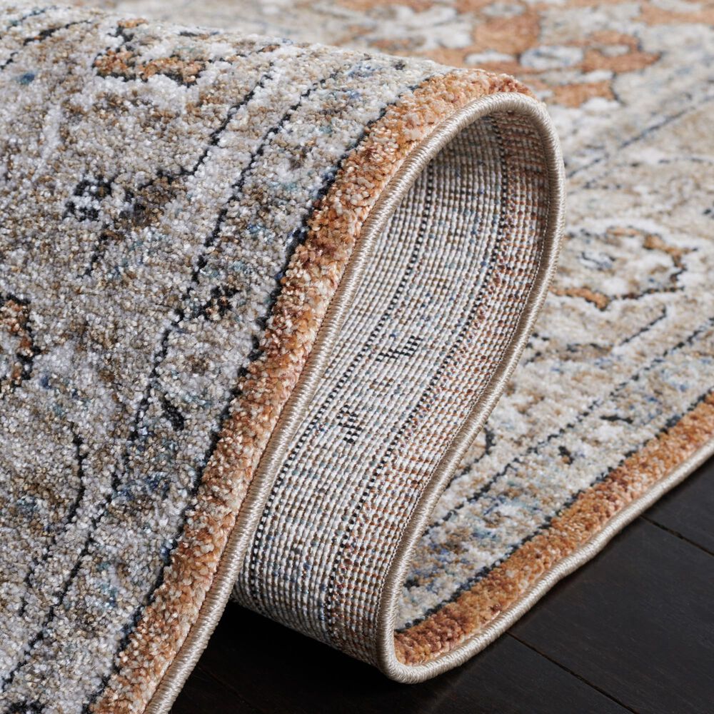 Safavieh Jasmine 4&#39;5&quot; x 6&#39;5&quot; Orange and Grey Area Rug, , large