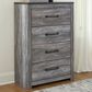 Ashley Bronyan 4-Drawer Chest in Dark Gray, , large