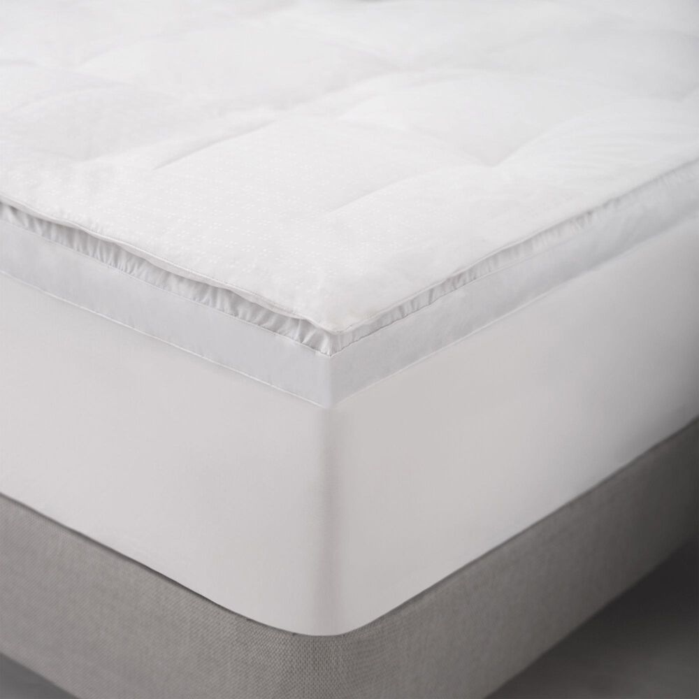 Allied Home Queen Feather Mattress Topper in White, , large