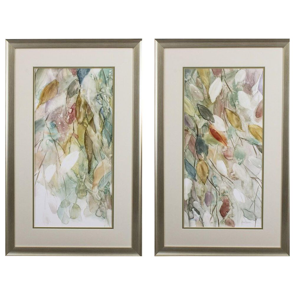 Paragon 21" x 33" Rainy Cascade Wall Art in Blue (Set of 2), , large