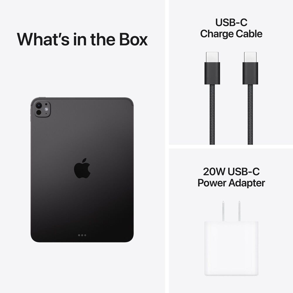 Apple 11" iPad Pro | Apple M5 Chip - Wi-Fi 2TB with Nano-Texture Glass in Space Black (latest Model) and 2-Year AppleCare+, , large
