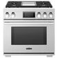 Signature Kitchen Suite 36" Gas Range with 4-Burner Griddle in Stainless Steel, , large