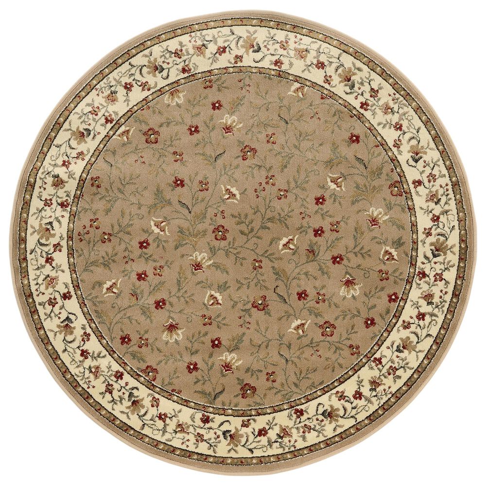 Radici USA Como 1593 Beige 8" Round Area Rug, , large