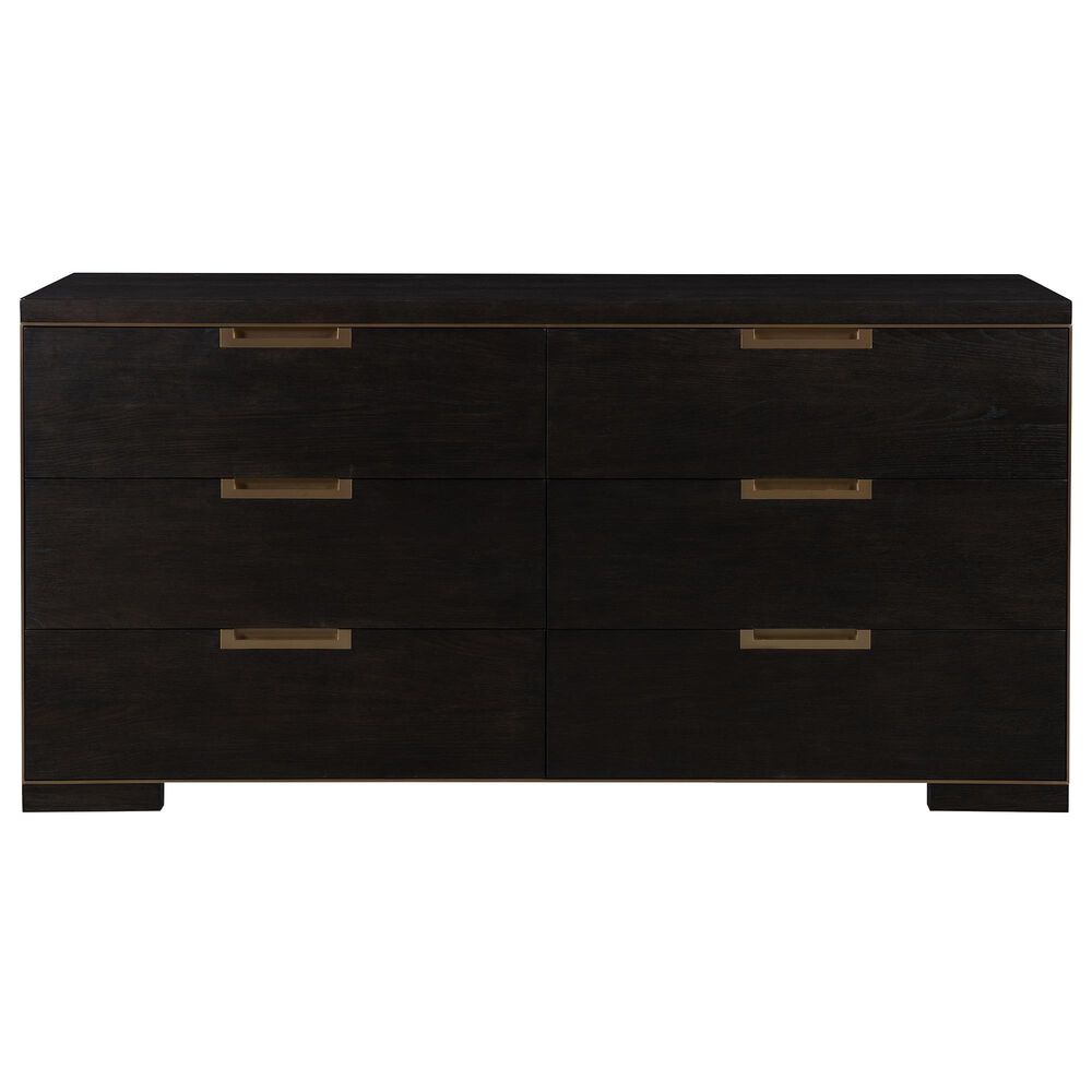 Century Cadence 6-Drawer Dresser in Mocha and Antique Brass, , large