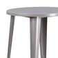 Flash Furniture 5-Piece Metal Bar Table Set with Backed Stools in Silver, , large