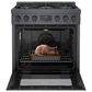 Bosch 30" Freestanding Gas Range in Black Stainless Steel, , large