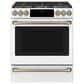 Cafe 2-Piece Kitchen Package with 30" Slide-In Gas Range and 1.7 Cu. Ft. Microwave Oven in Matte White, , large