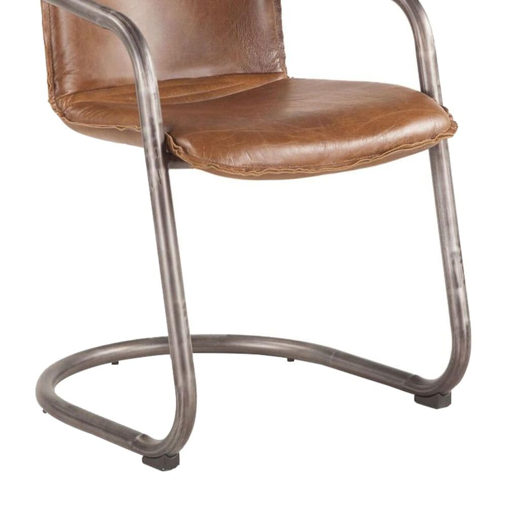 Home Trends &amp; Design Portofino Leather Dining Chair in Chestnut, , large